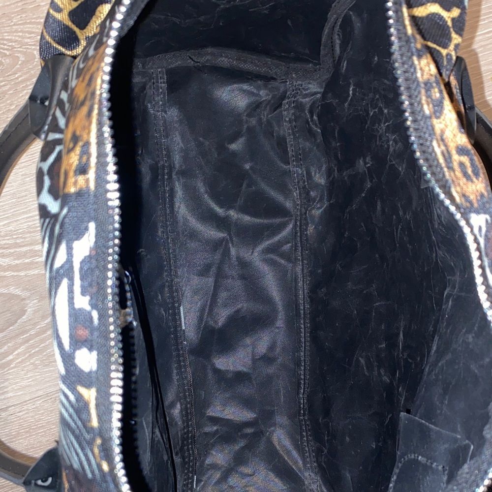 Animal Print “S” Initial Carry On Small Duffel Bag - Picture 6 of 7